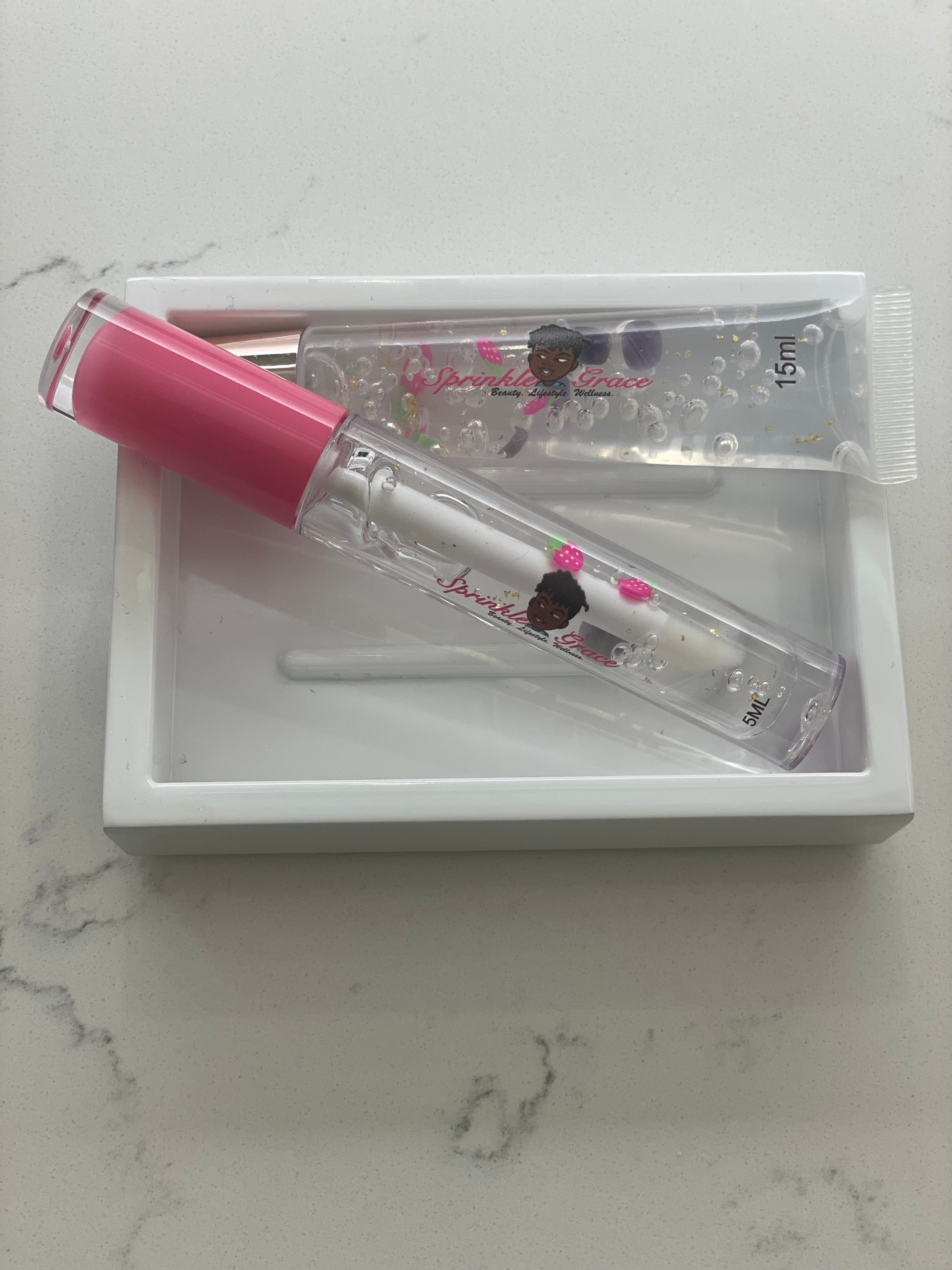 Sprinkle Grace 24k Lip Gloss with Crystals