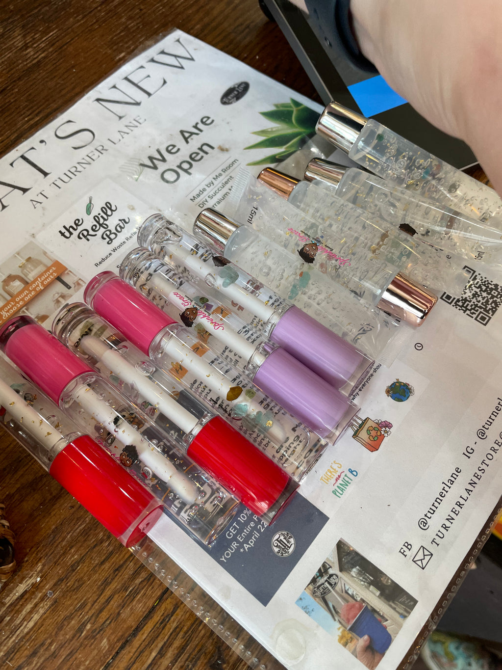 Sprinkle Grace 24k Lip Gloss with Crystals