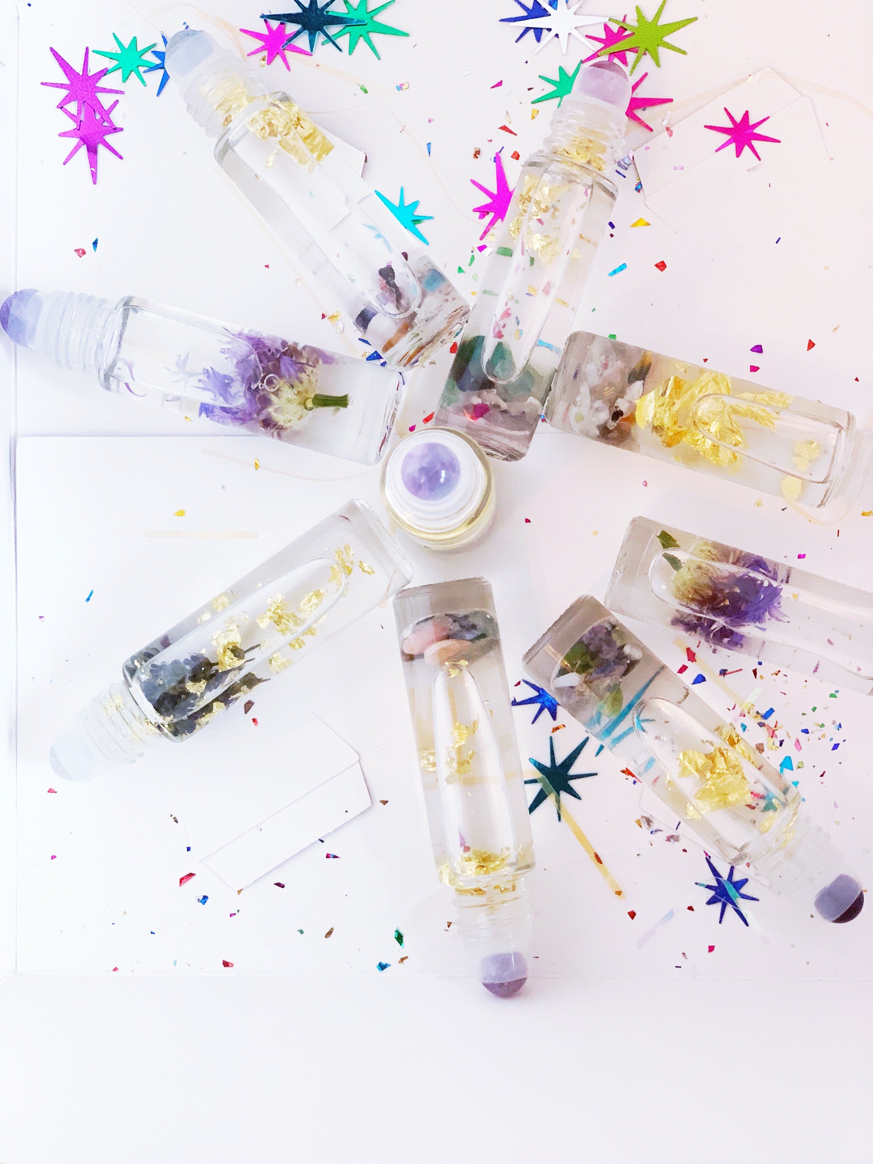 Sprinkle Grace 24K Lip Gloss Oil with Crystals and Gem Roller