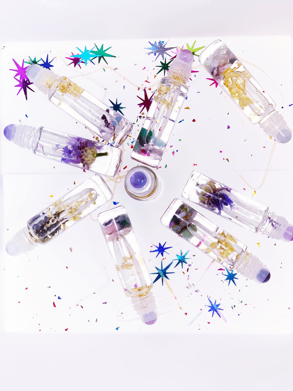 Sprinkle Grace 24K Lip Gloss Oil with Crystals and Gem Roller