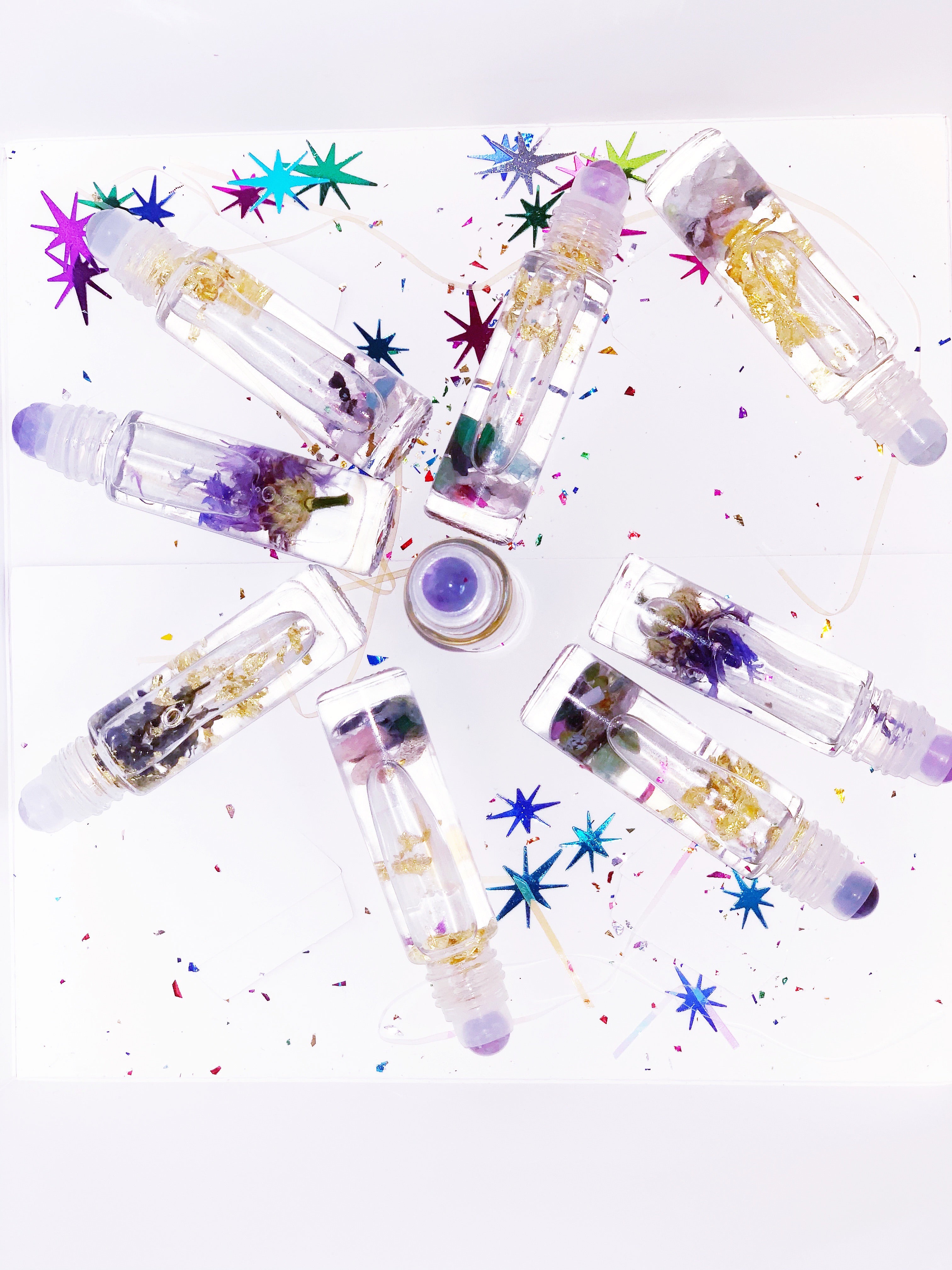 Sprinkle Grace 24K Lip Gloss Oil with Crystals and Gem Roller