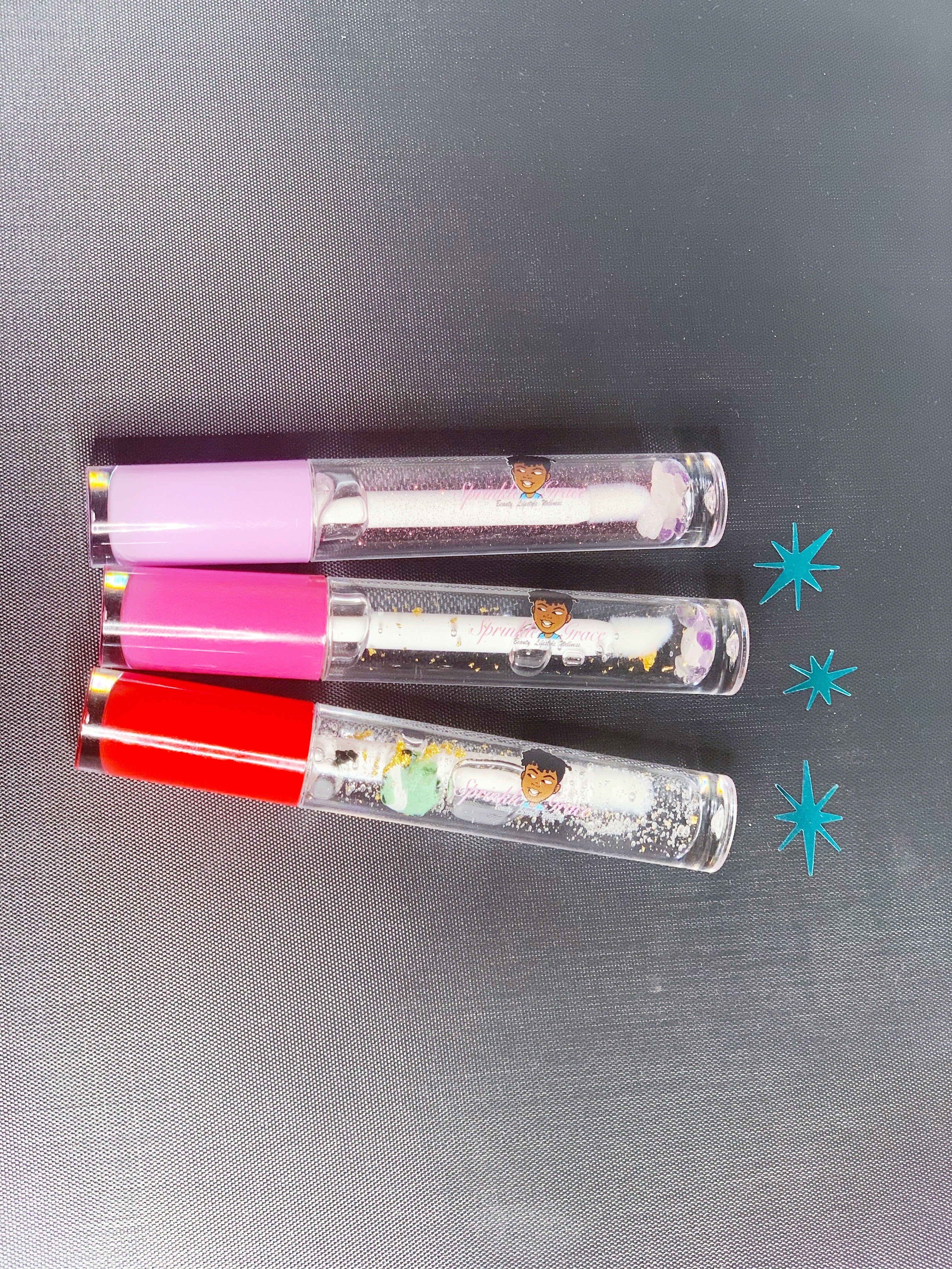 Sprinkle Grace 24k Lip Gloss with Crystals